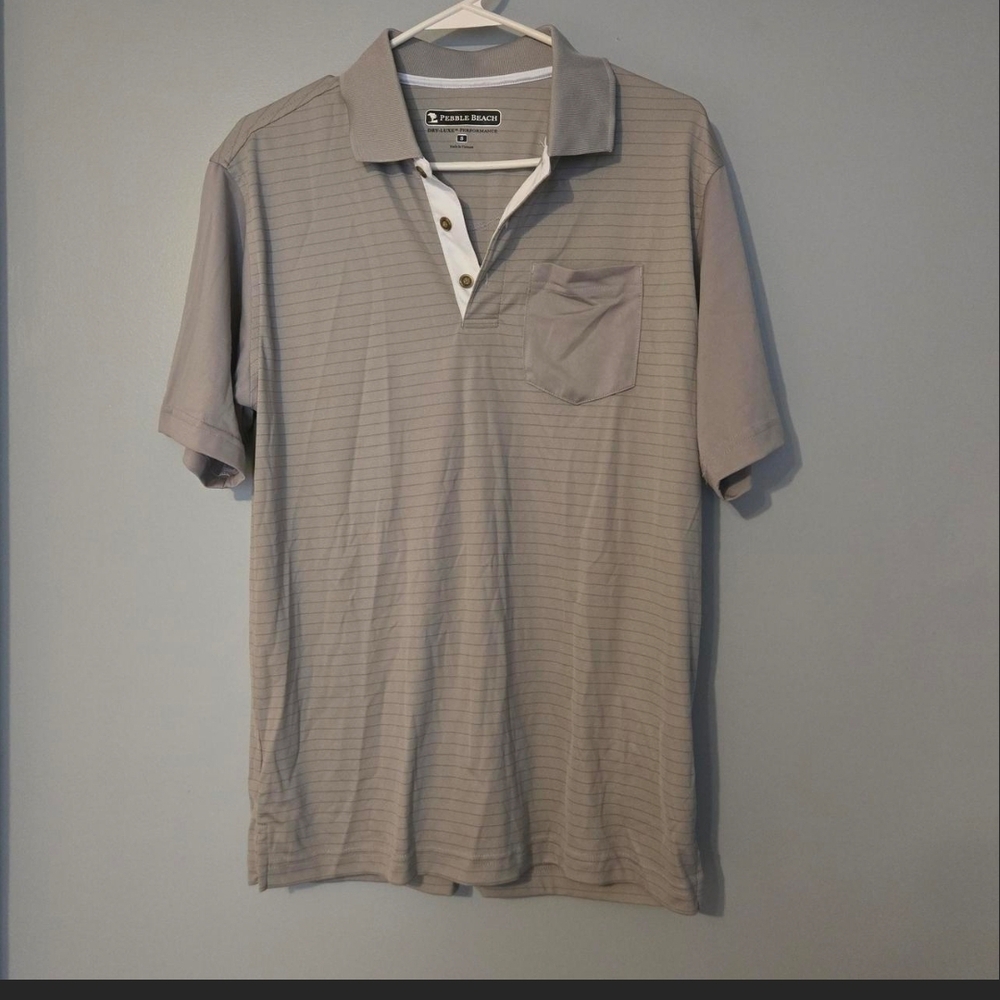 Pebble Beach Men's Gray Polo Shirt